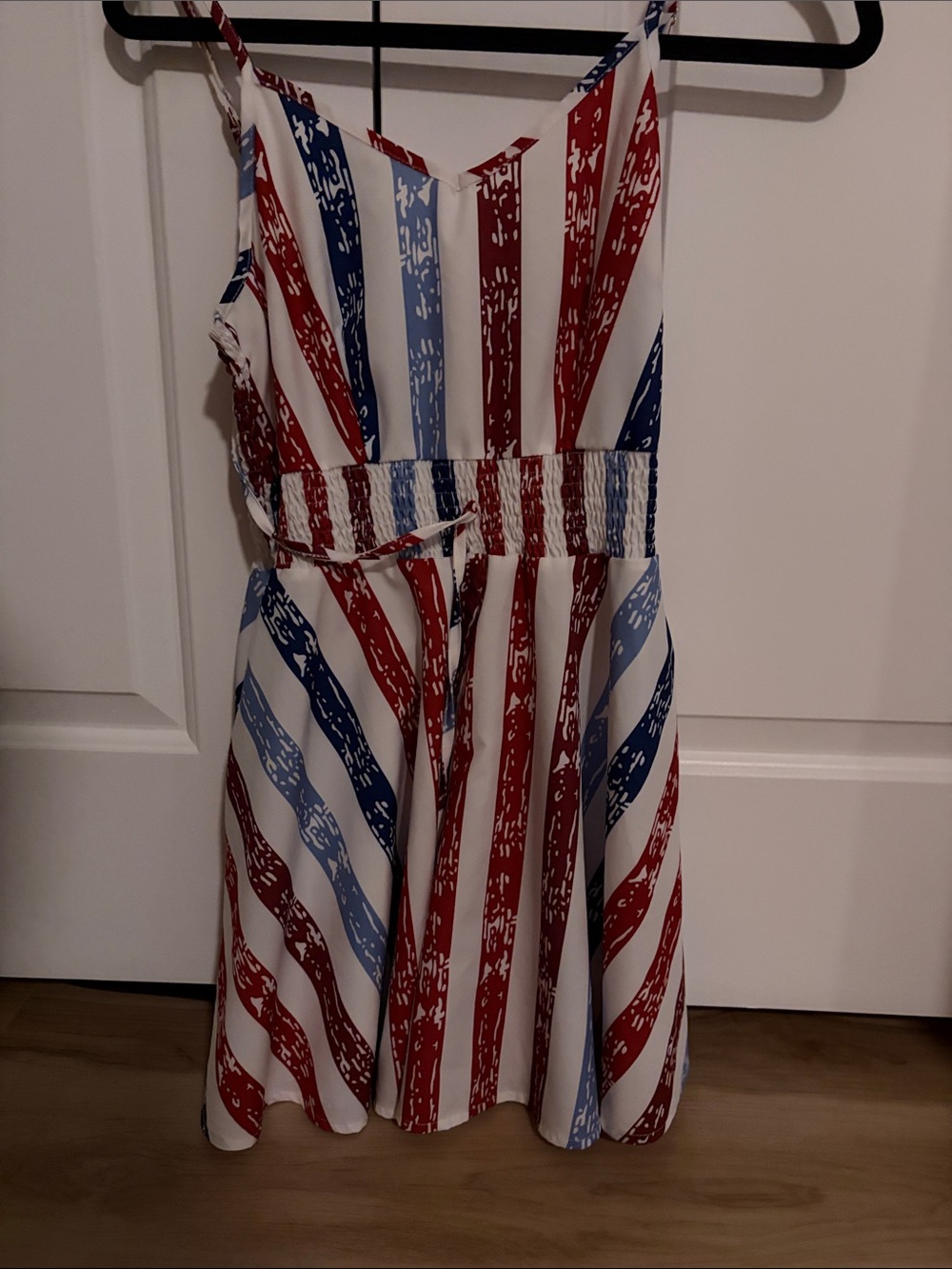 Girls' Red, White & Blue Striped Romper